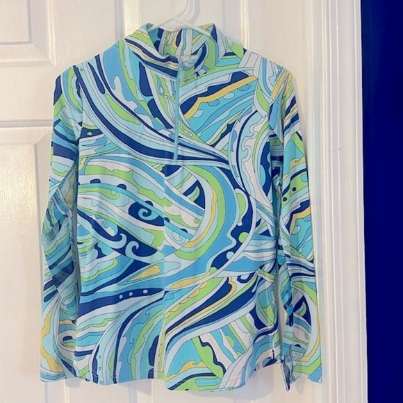 Women’s Icikuls Multi Color Long Sleeve Polyester & Spandex 1/4 Zip Pullover - Picture 1 of 5